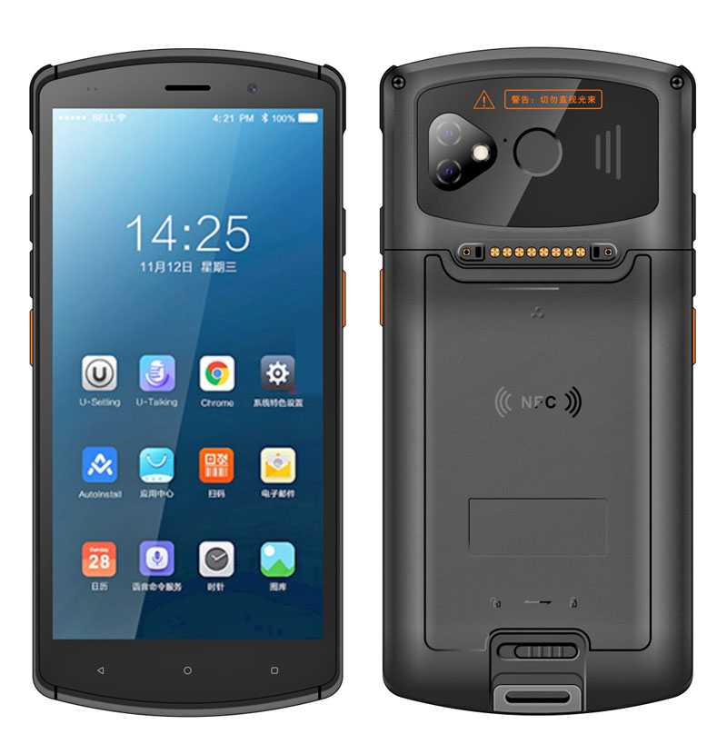 5.7 inch Cheapest Android Rugged Handheld Terminal 4G Rugged PDA Industrial Collector with NFC Fingerprint 2D Barcode Scanner