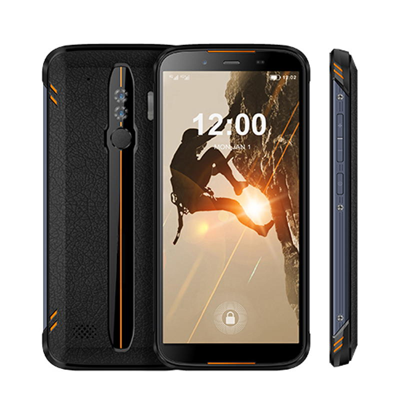 HiDON Low Price 5.5 inch Android 10 Waterproof Mobile Phone 2G RAM+16G ROM+4G LTE GPS Fingerprint NFC IP68 Rugged Phone